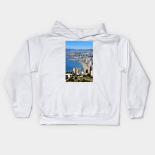 Benidorm Skyline Cityscape Costa Blanca Spain Kids Hoodie